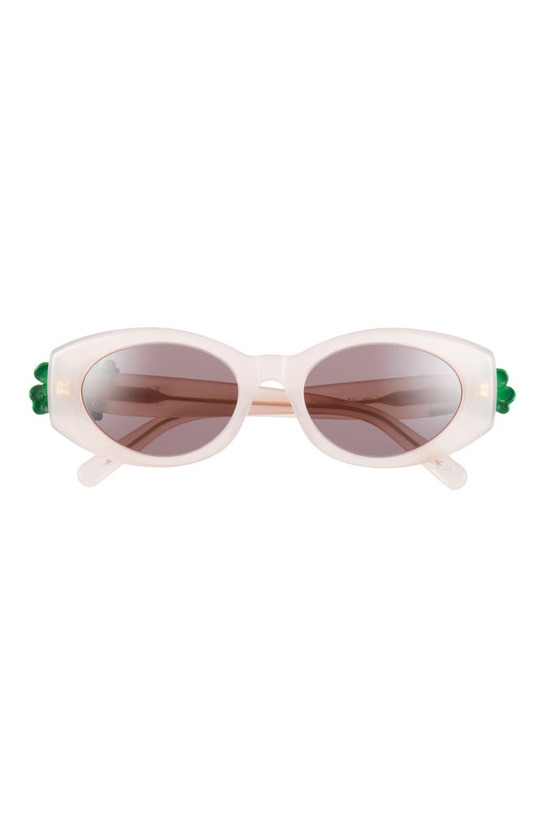 'Dior Clover B1I Oval Sunglasses, Main, color, SHINY PINK / BROWN
