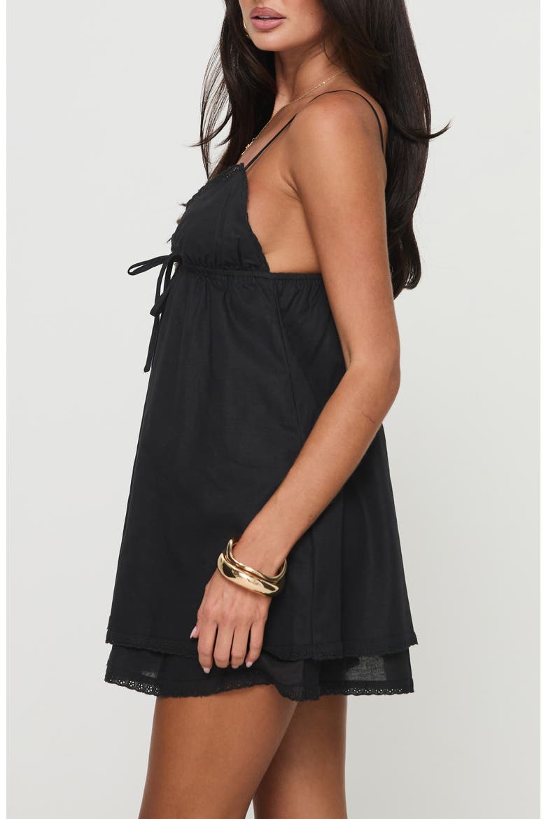 Svensson Babydoll Minidress, Alternate, color, BLACK