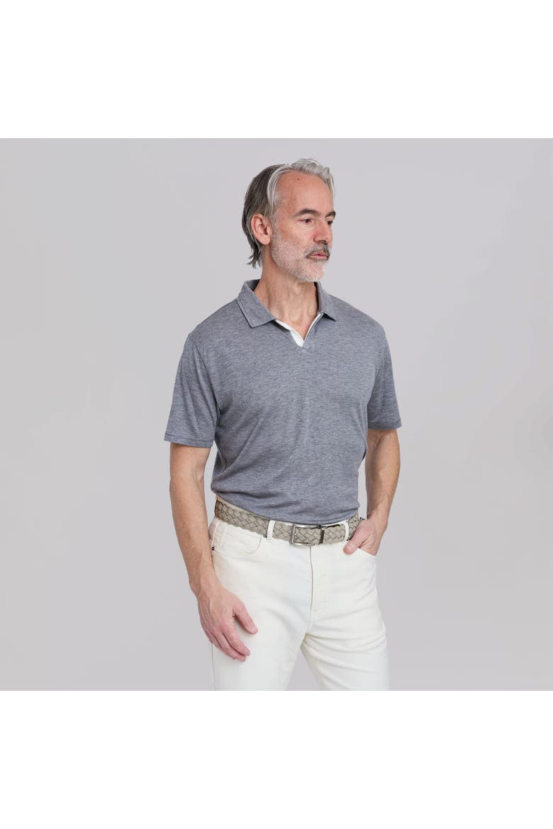 The Everett Johnny Collar Polo, Alternate, color, Grey
