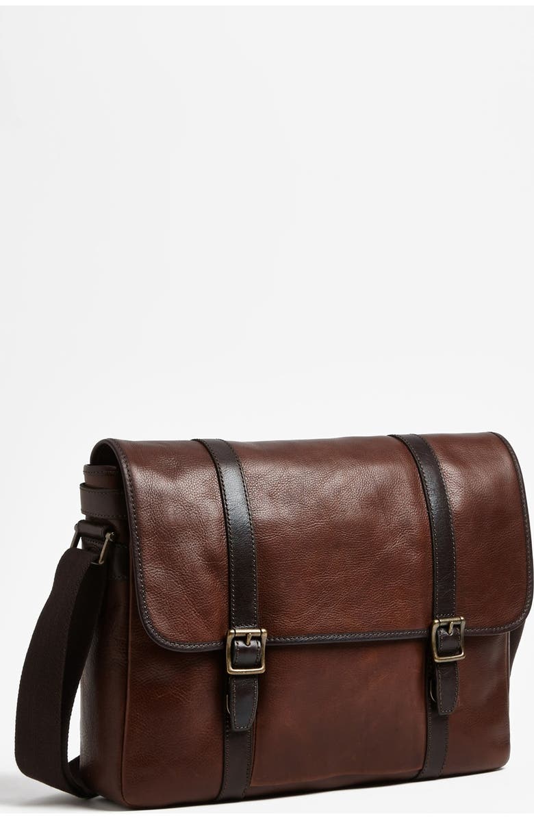 Fossil 'Estate' Leather Messenger Bag, Main, color,