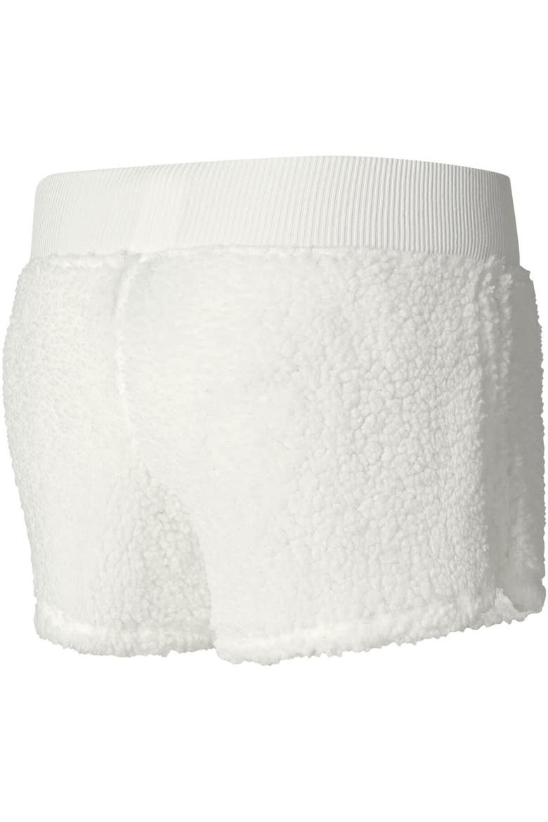 Women's College Concepts Cream Miami Heat Fluffy Long Sleeve Hoodie T-Shirt & Shorts Sleep Set, Alternate, color, White