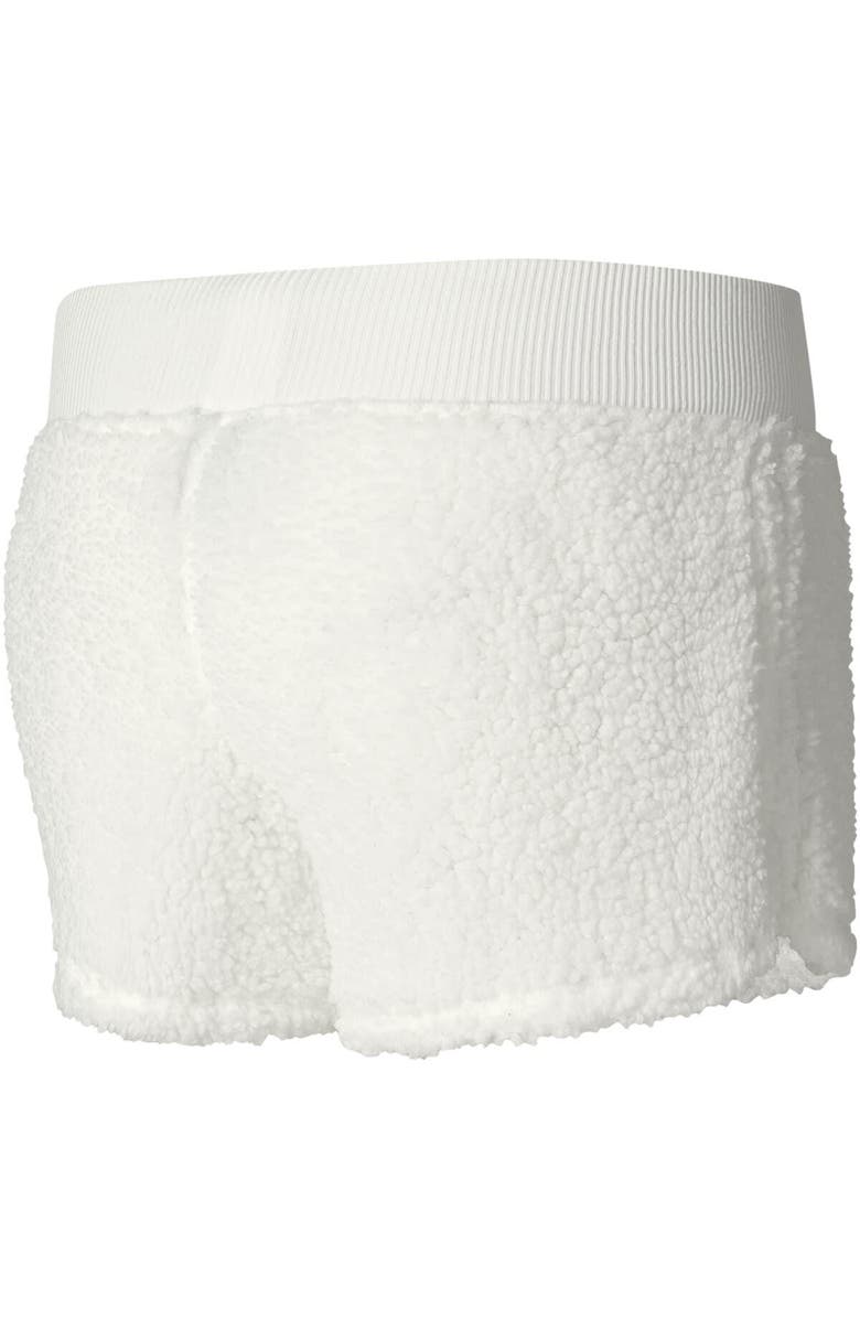 College Concepts Women's College Concepts Cream Miami Heat Fluffy Long Sleeve Hoodie T-Shirt & Shorts Sleep Set, Alternate, color, White