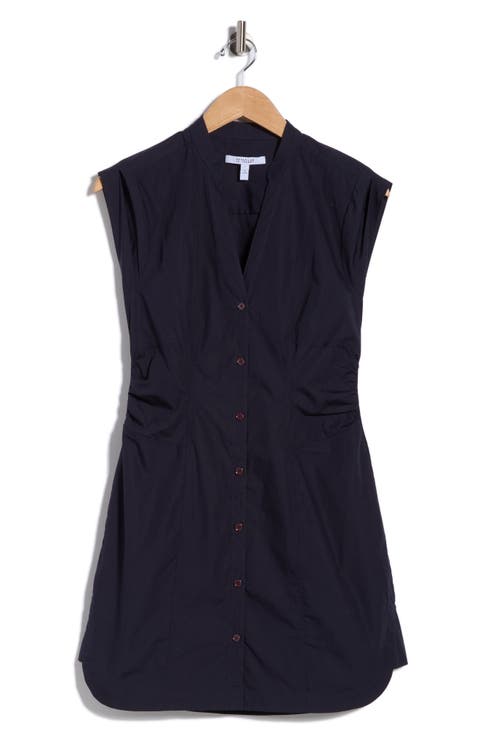 Elyse Short Sleeve Tiered Cotton Shirtdress