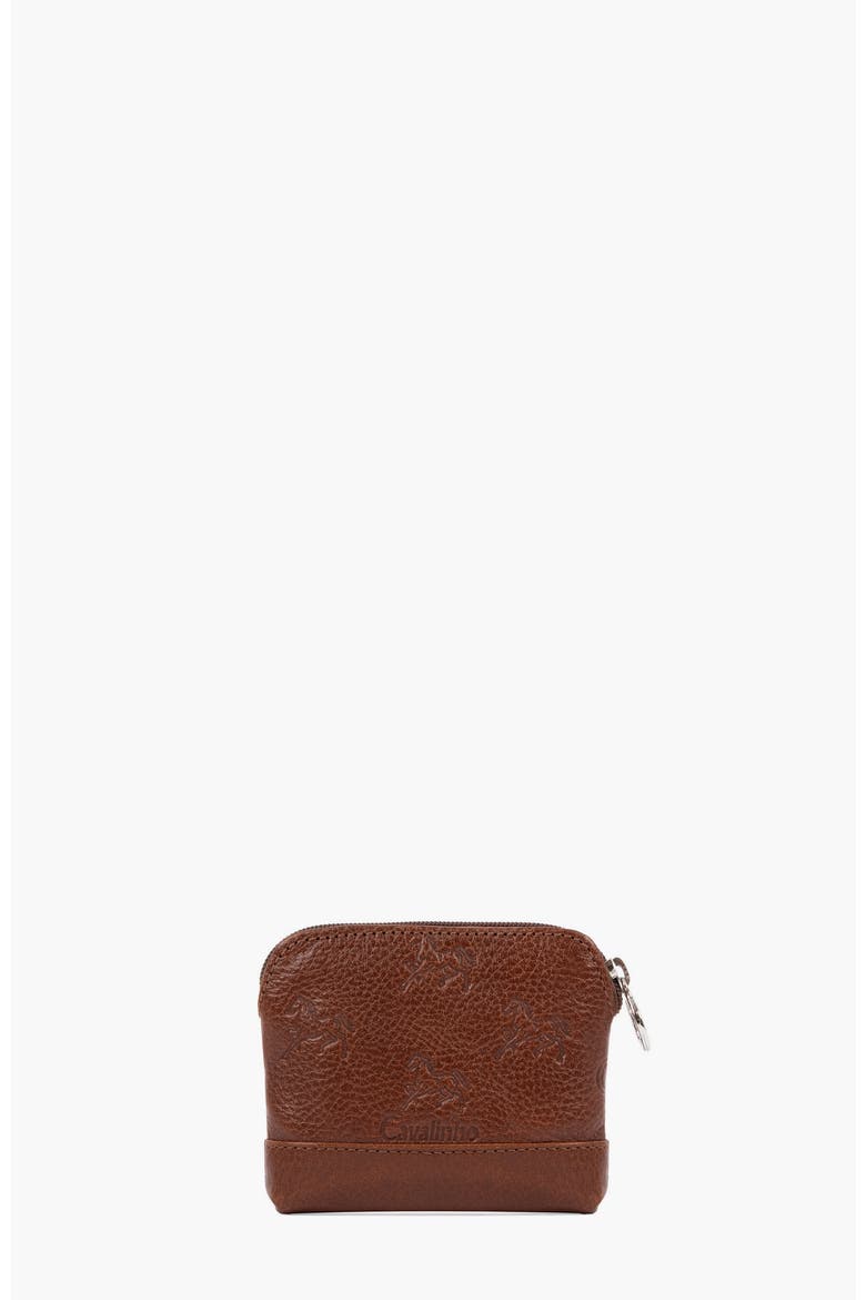 Cavalo Lusitano Leather Coin Purse 250, Alternate, color, Camel Brown