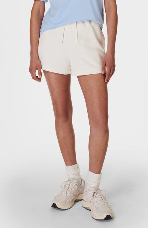 Sweaty Betty Revive Tie Waist Cotton Blend Shorts In Lily White