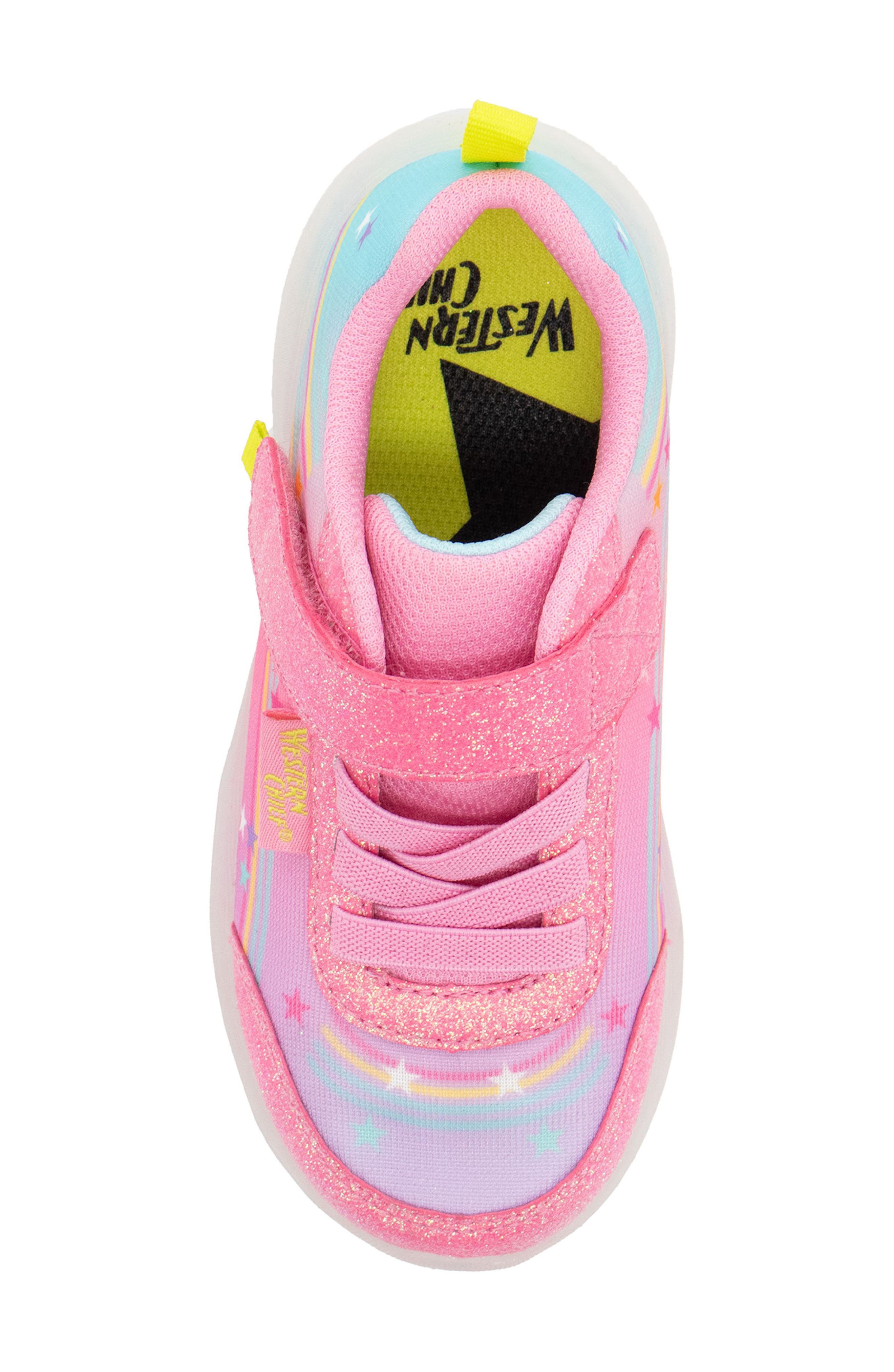 Western Chief Flash Feet Light-Up Sneaker, Alternate, color, Pink