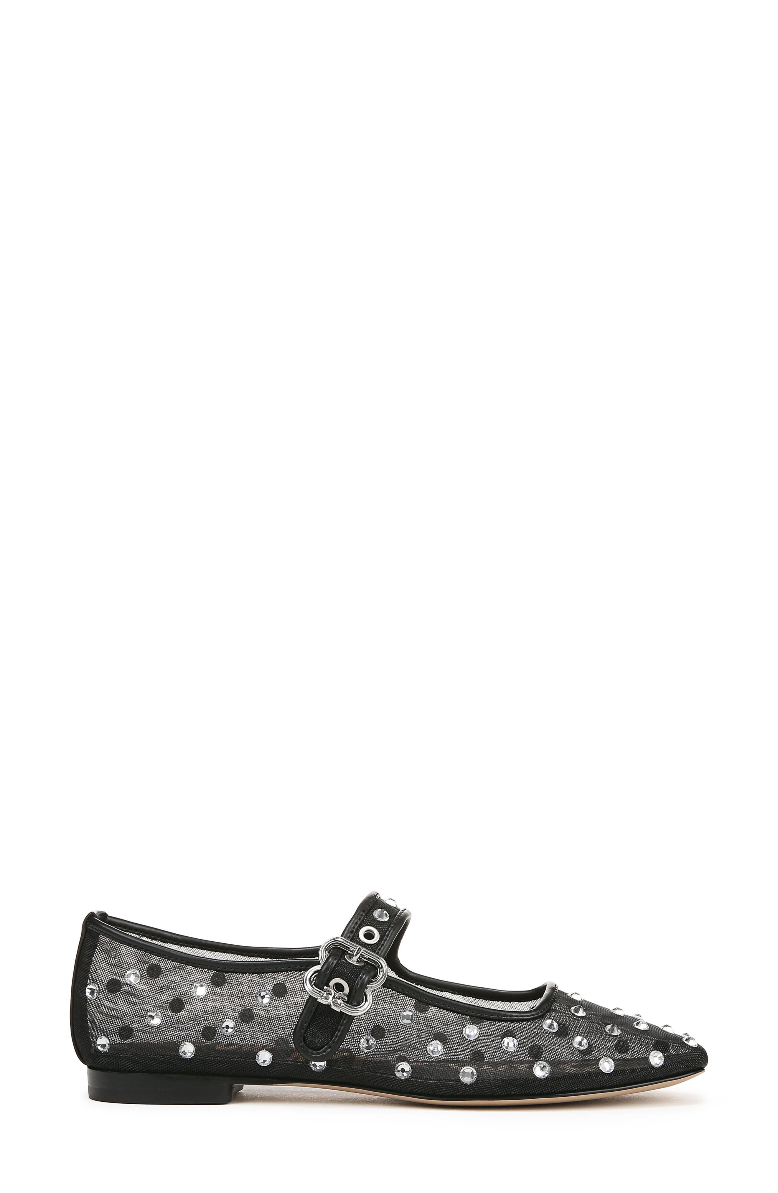 Sam Edelman Michaela Shine Mary Jane Flat, Alternate, color, Dm - Black