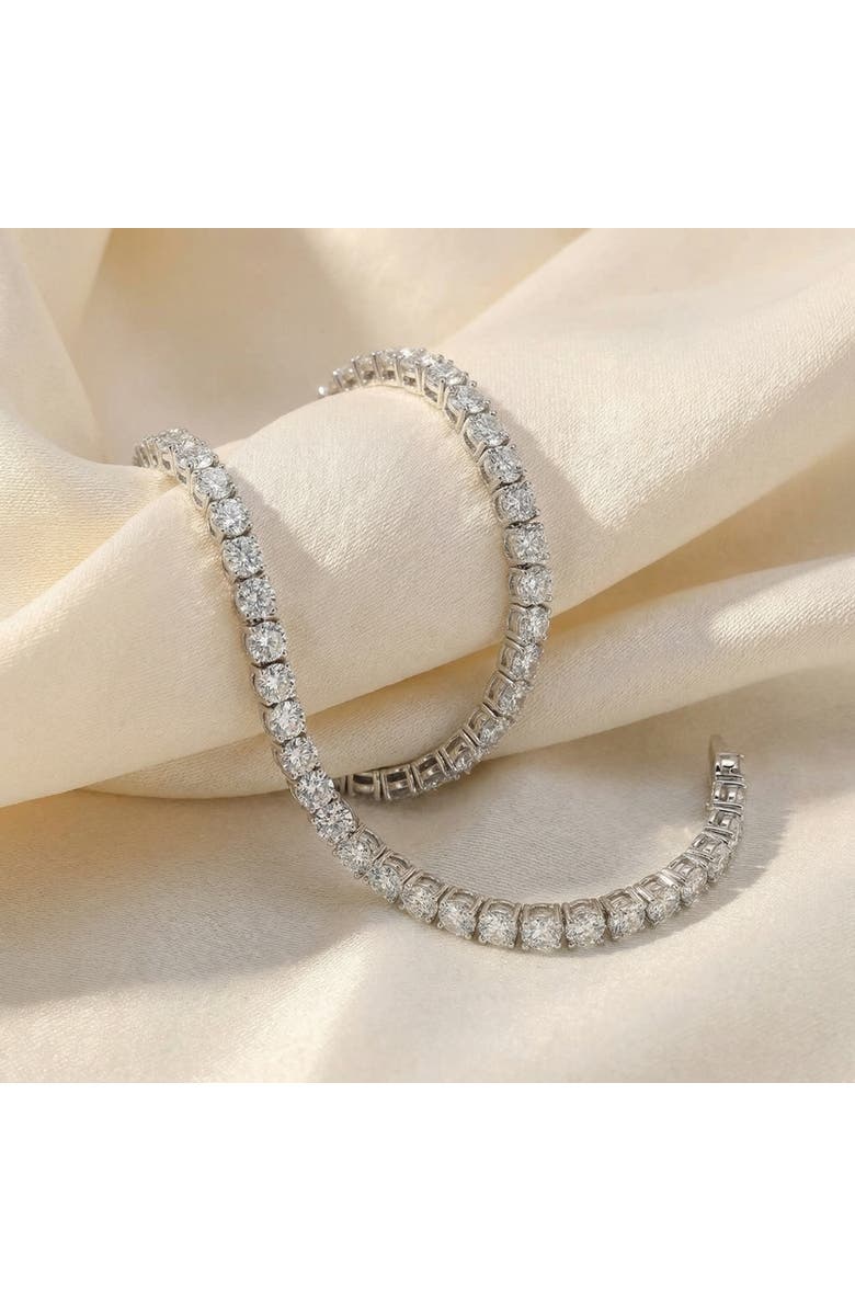Bliss Diamond 11ct Lab Grown Round Cut Diamond Tennis Bracelet 14K Gold 7", Alternate, color, 14K White Gold