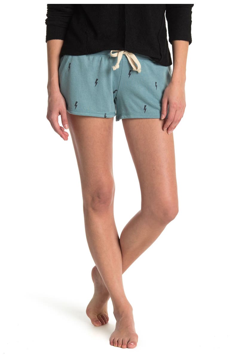 THEO AND SPENCE Printed Pajama Shorts, Main, color,