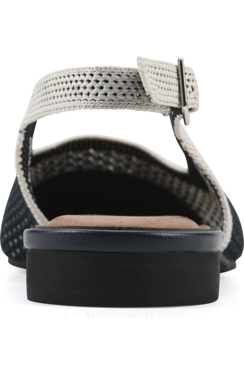 White Mountain Footwear Bonie Slingback Flat, Alternate, color, Navy W/ Cream/Multi