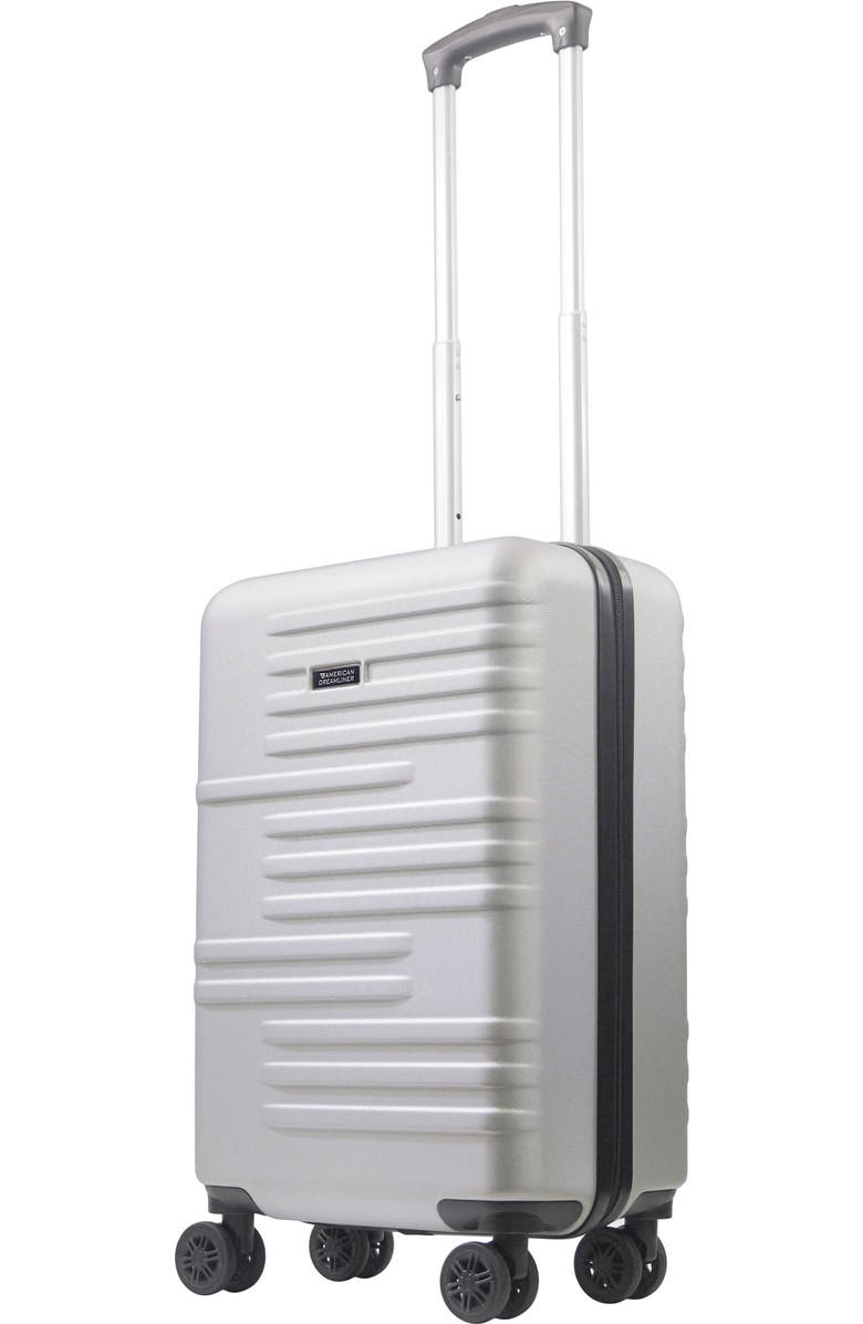 American Dreamliner 22.5" Hardside Carry-On Luggage, Main, color, Silver Grey
