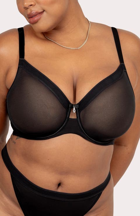 Sheer Mesh Underwire Unlined Bra