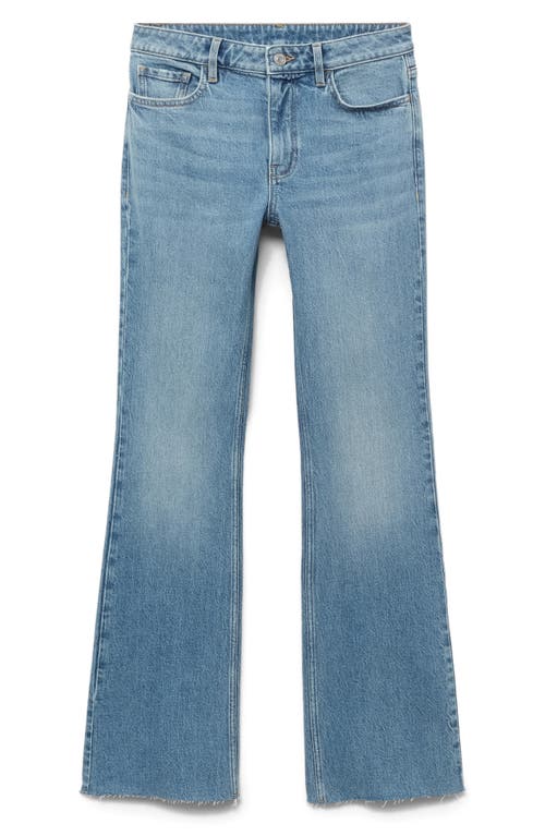 Mango Fiona Mid Rise Flare Jeans In Blue
