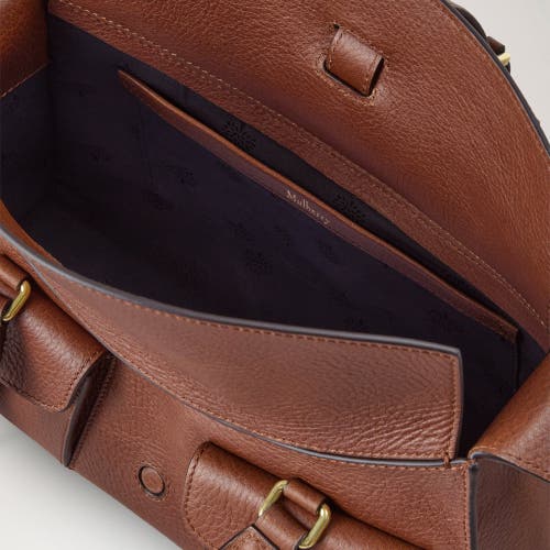 Mulberry Roxanne Brown Small Handbag With Adjustable And Removable Shoulder Strap And Two Front Pockets In Le
