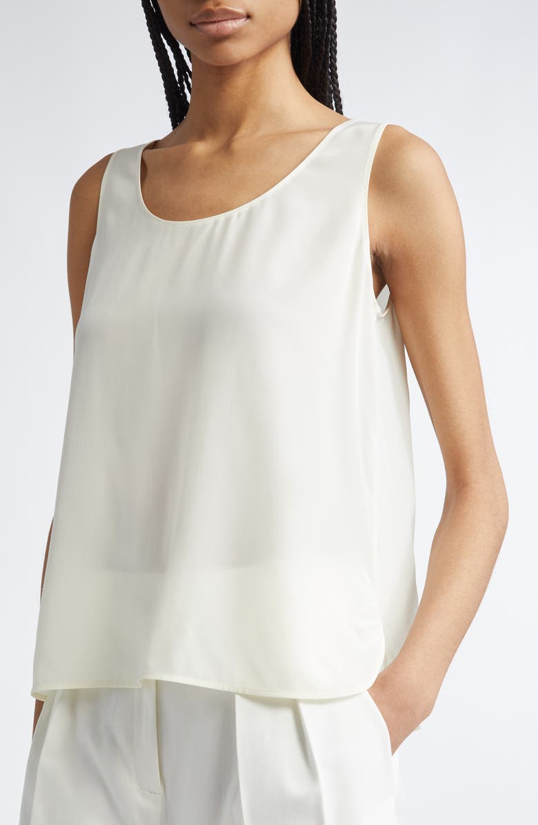 PARTOW Eliana Silk Crêpe de Chine Tank, Alternate, color, Ivory