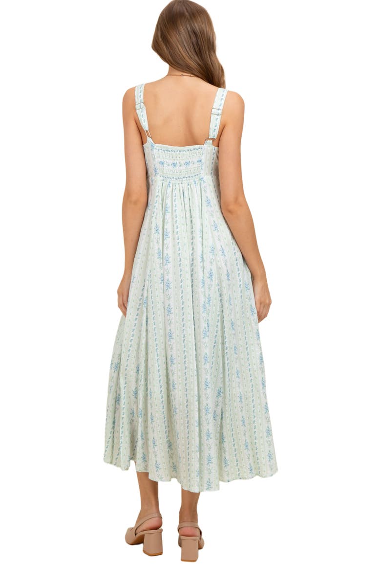 PinkBlush Cotton Floral Square Neck Sleeveless Maxi Dress, Alternate, color,