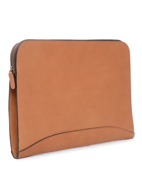 Grant Zippered Leather Envelope