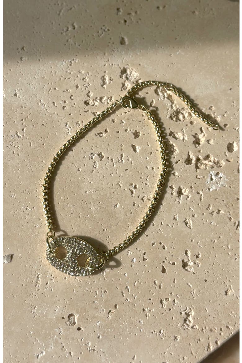 Crystal Mariner Bracelet, Alternate, color, GOLD