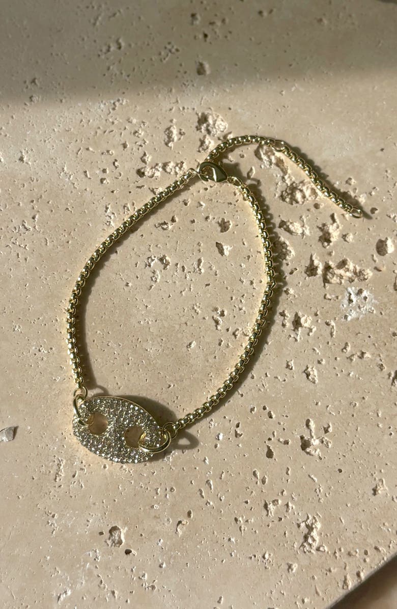 Adornia Crystal Mariner Bracelet, Alternate, color, Gold