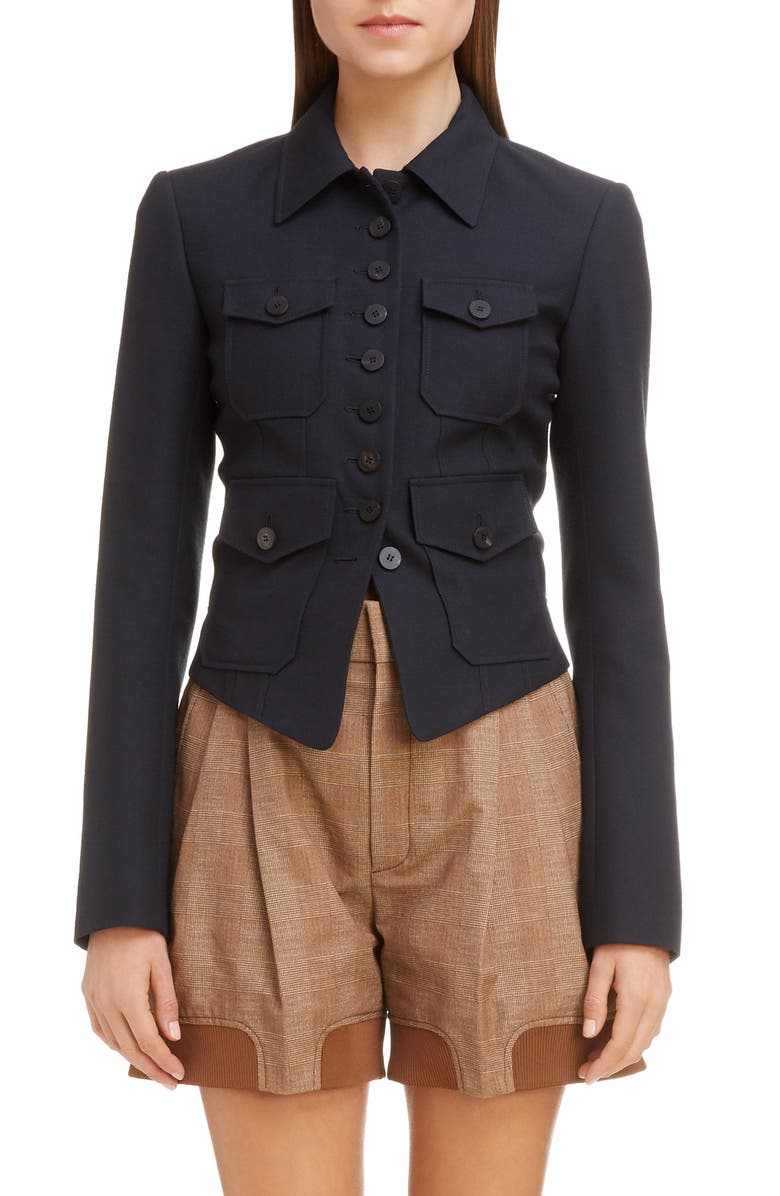 Chloé Wool Cutaway Jacket, Main, color,
