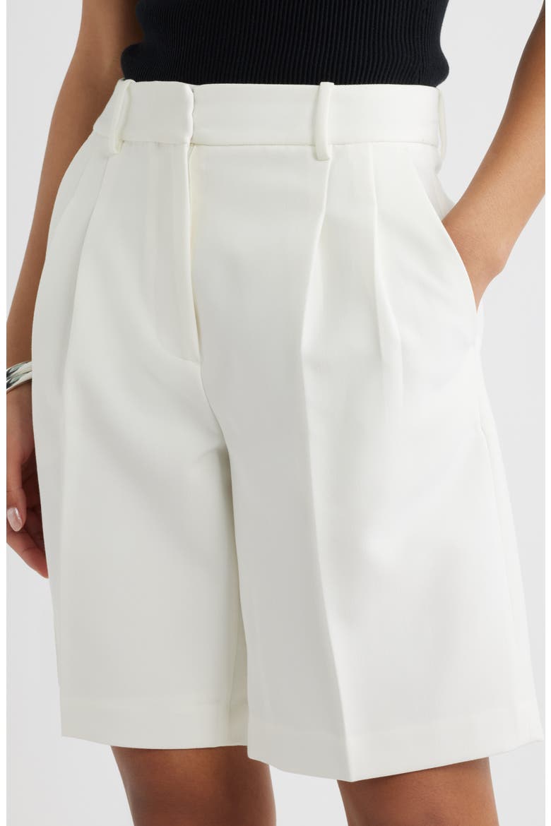 The Icon High Rise Bermuda Shorts, Alternate, color, IVORY