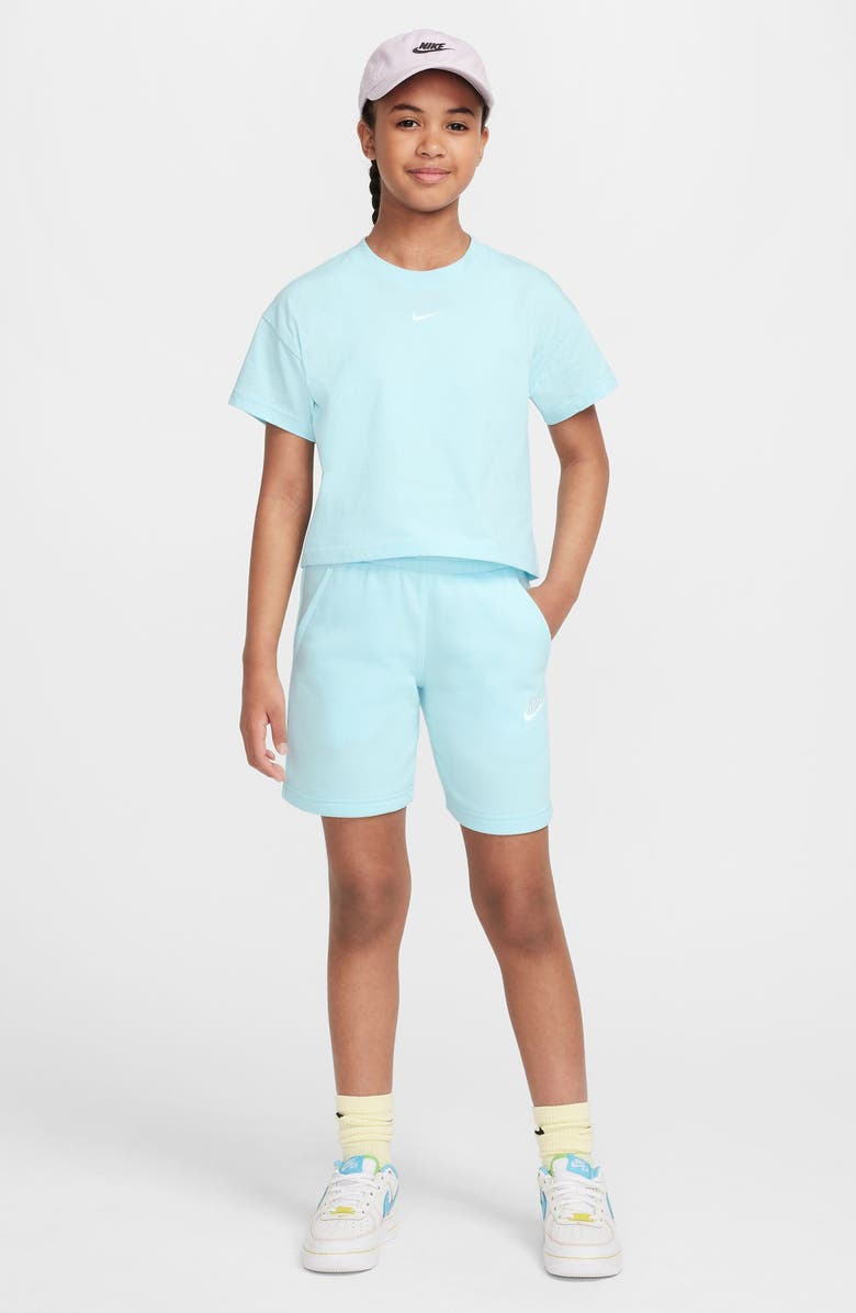 Nike Kids' Sportswear Cotton T-Shirt, Alternate, color, Glacier Blue