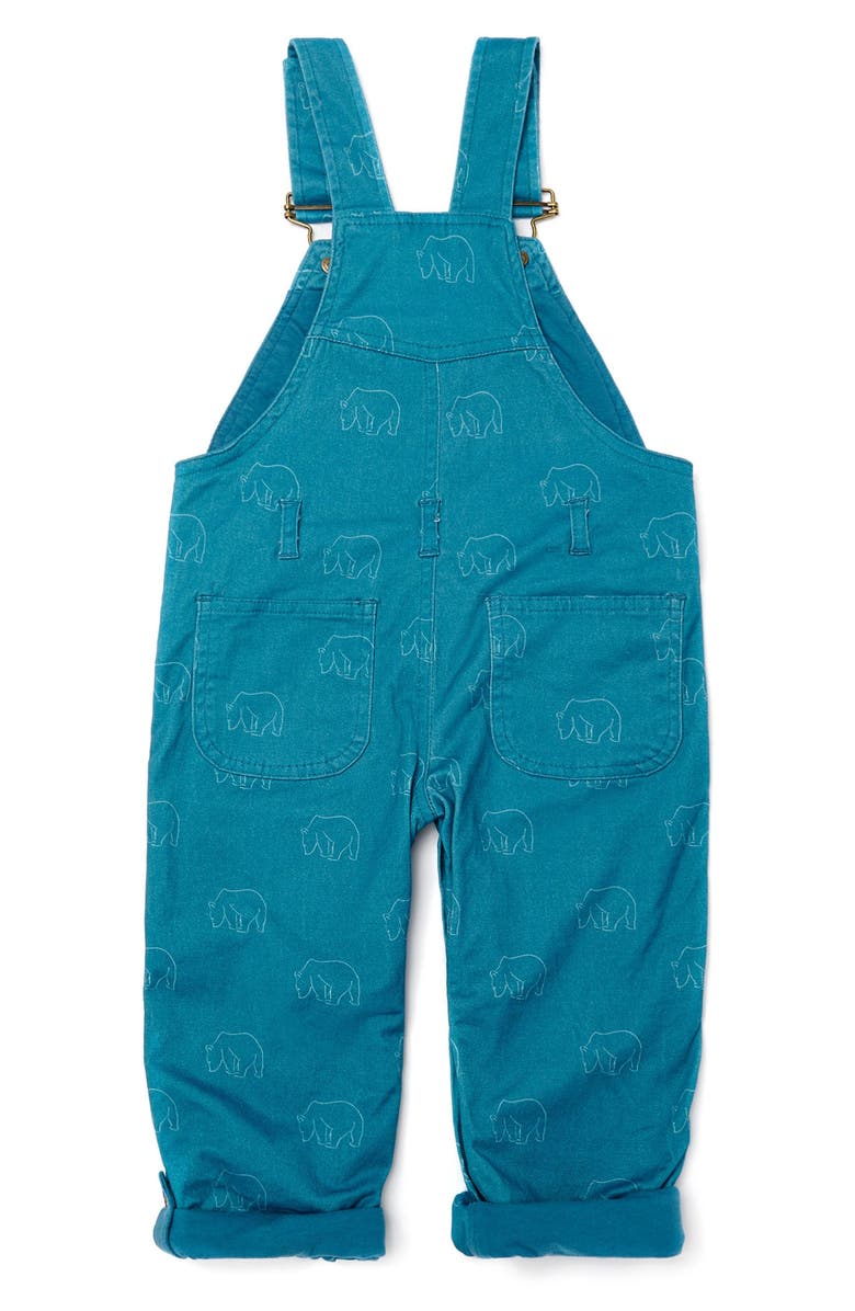 DOTTY DUNGAREES Kids' Polar Bear Print Cotton Overalls, Alternate, color, 