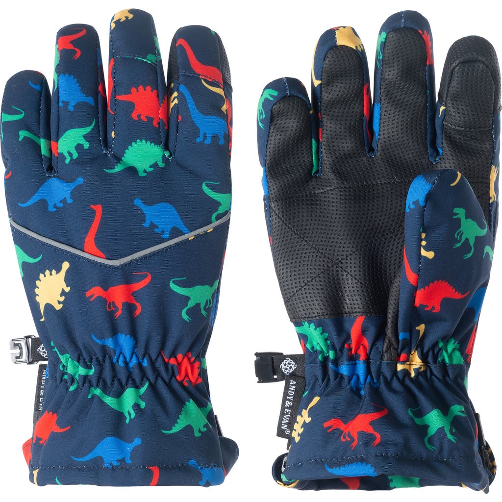 Andy & Evan Kids' Zip Gloves In Blue