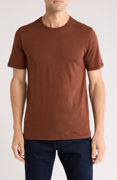 Crewneck Cotton Blend T-Shirt
