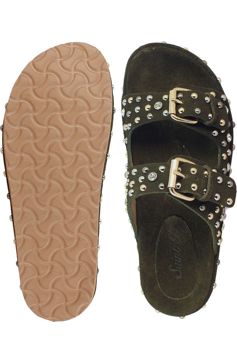 SAINT G Chloe Slide Sandal, Alternate, color, Green