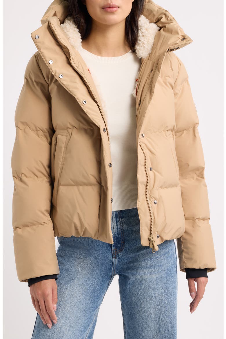 Alaska Water Resistant Puffer Jacket, Alternate, color, BISCUIT BEIGE