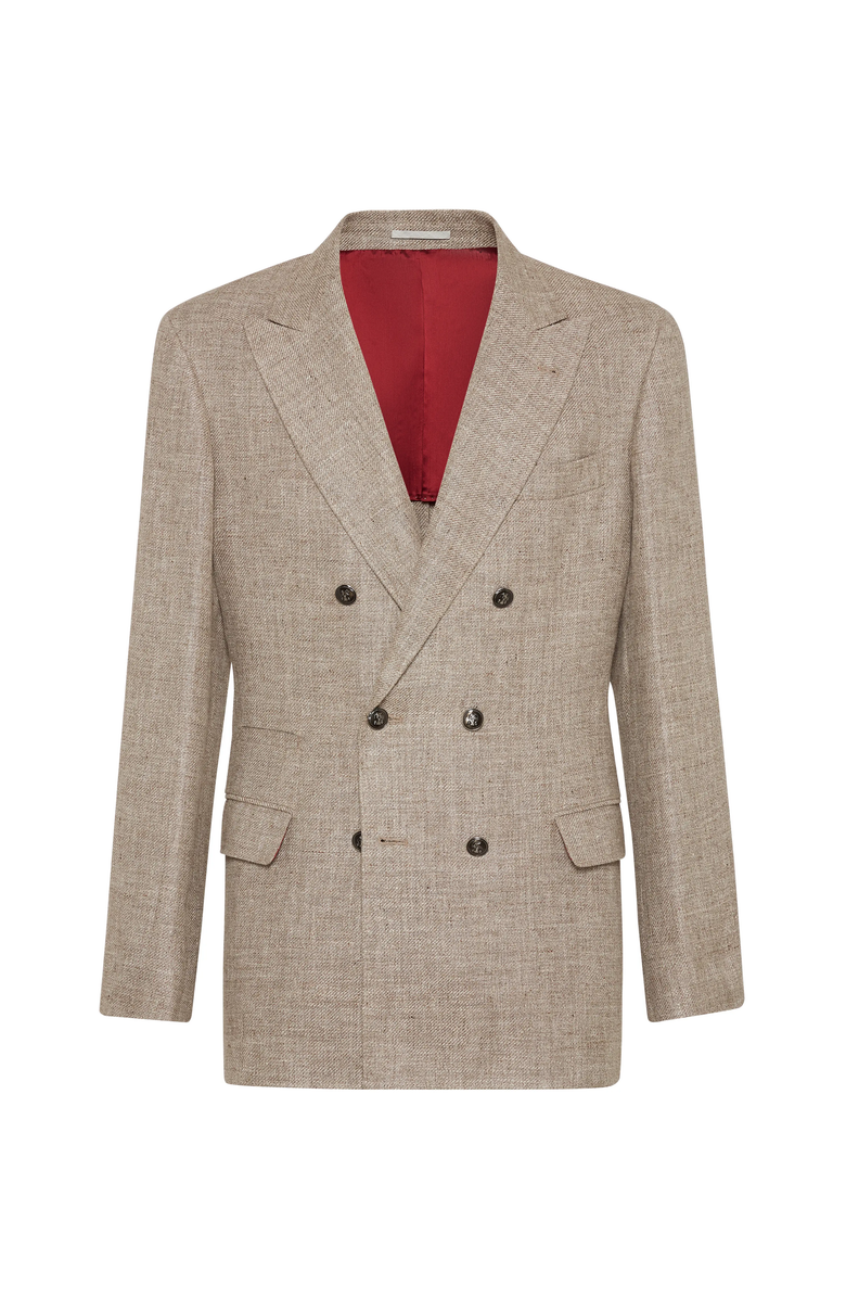 Brunello Cucinelli Diagonal twill unconstructed blazer, Main, color, 