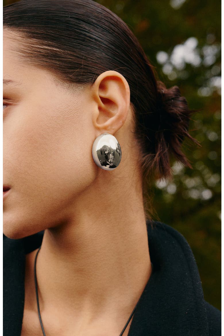 Orbit Earring, Alternate, color, Silver