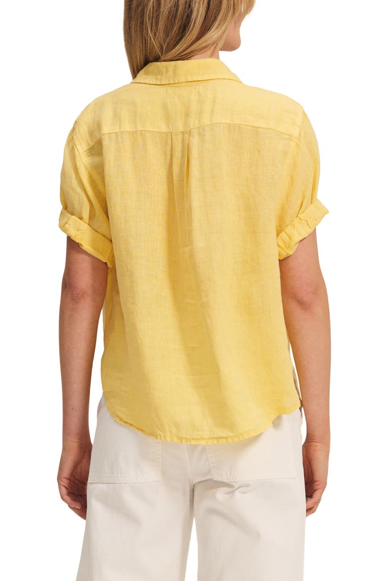 Woven Linen Top, Alternate, color, BUTTER YELLOW
