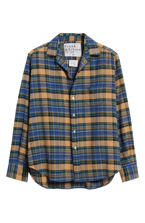 Frank & Eileen Plaid Relaxed Fit Cotton Button-up Shirt In Blue