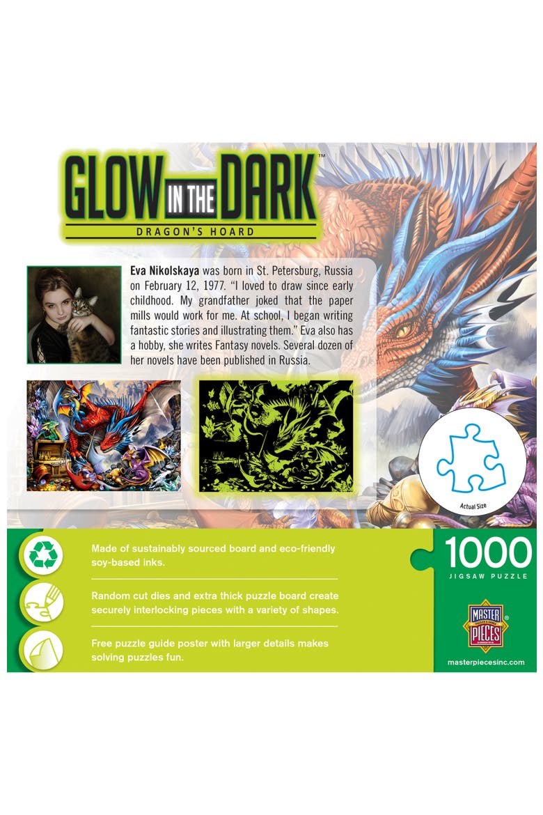 Glow in the Dark Dragon 1000pc Puzzle, Alternate, color, Multicolor