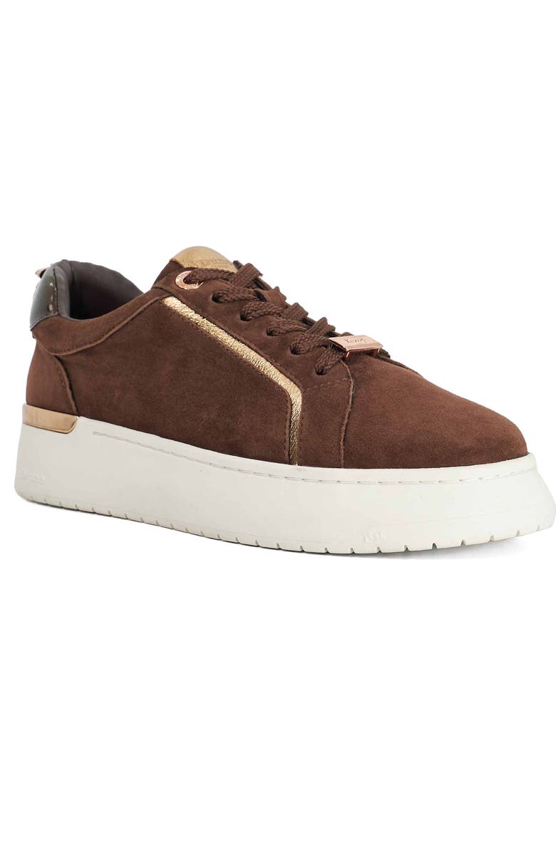 Dune London Emmelino Platform Sneaker, Main, color, Brown