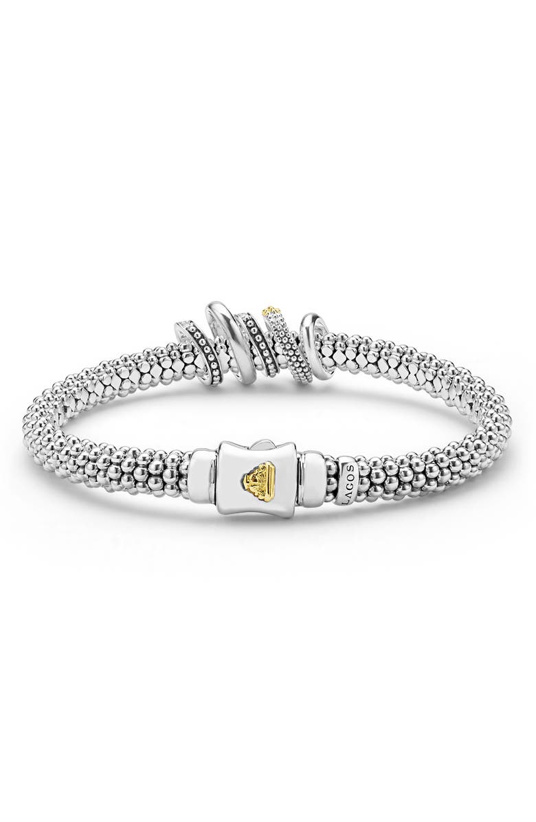 LAGOS Caviar Lux Pavé Diamond Rope Bracelet, Alternate, color,