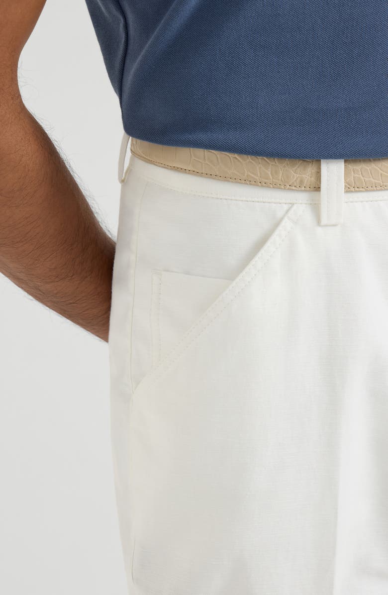 Brunello Cucinelli Panama trousers, Alternate, color, Snow