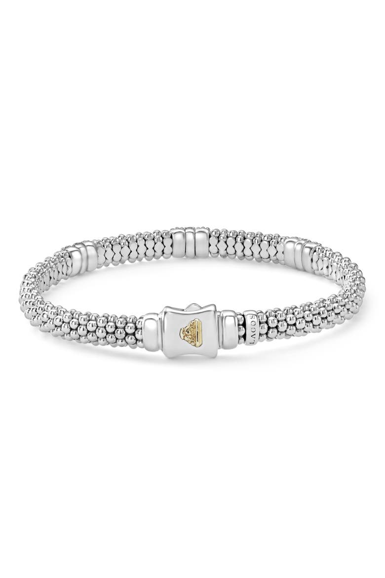 Lux Caviar Diamond Station Bracelet, Alternate, color, SILVER/GOLD/DIAMOND