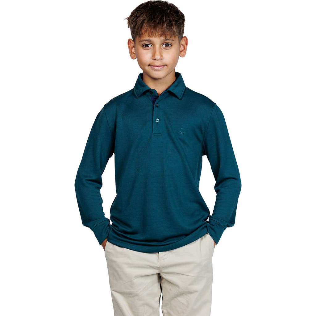 Tailorbyrd Kids' Modal Blend Polo In Green