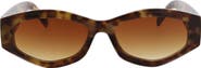 BCBG 53mm Slim Geometric Oval Sunglasses