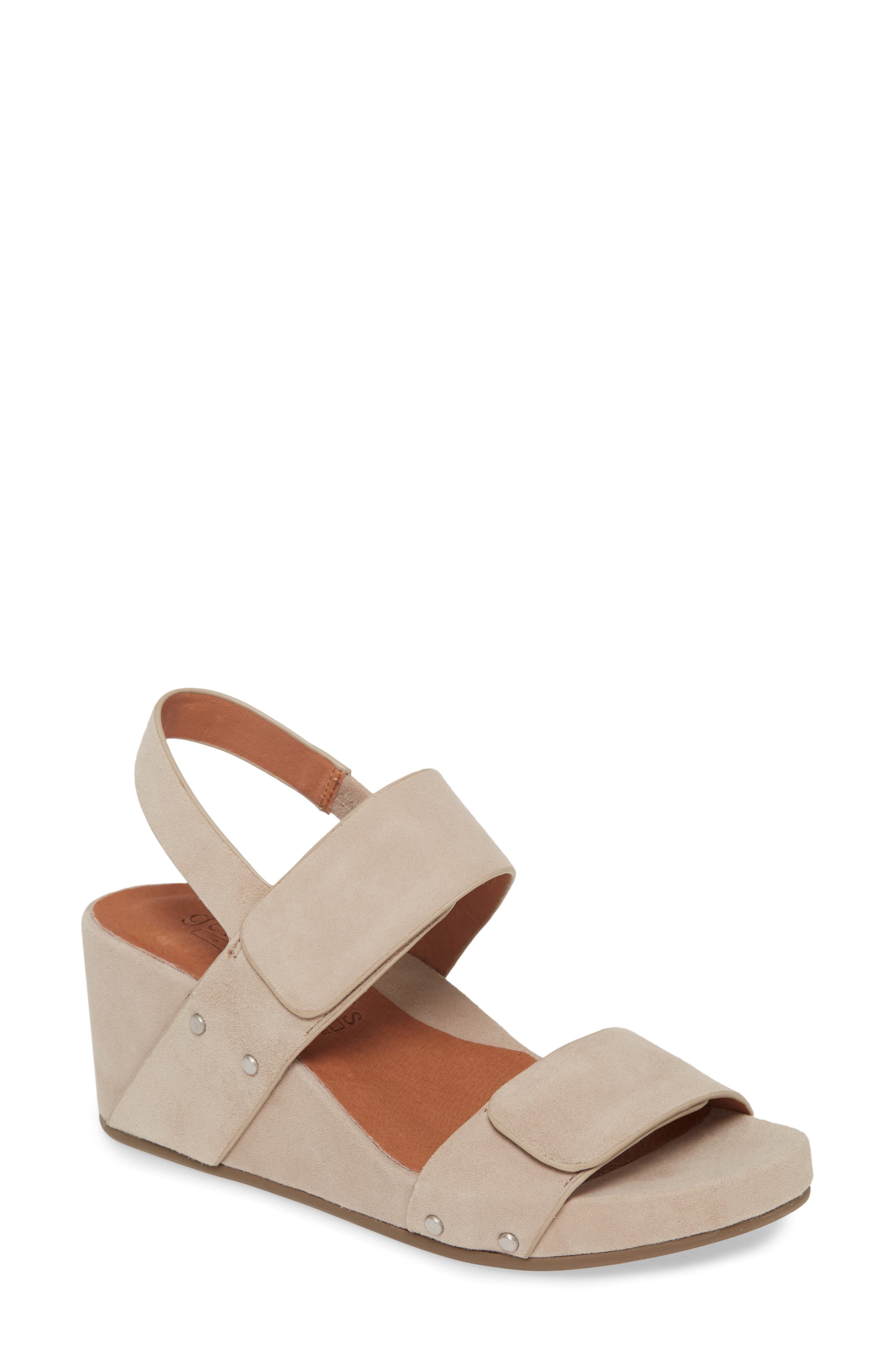 Signature Gianna Slingback Sandal, Main, color, MUSHROOM SUEDE