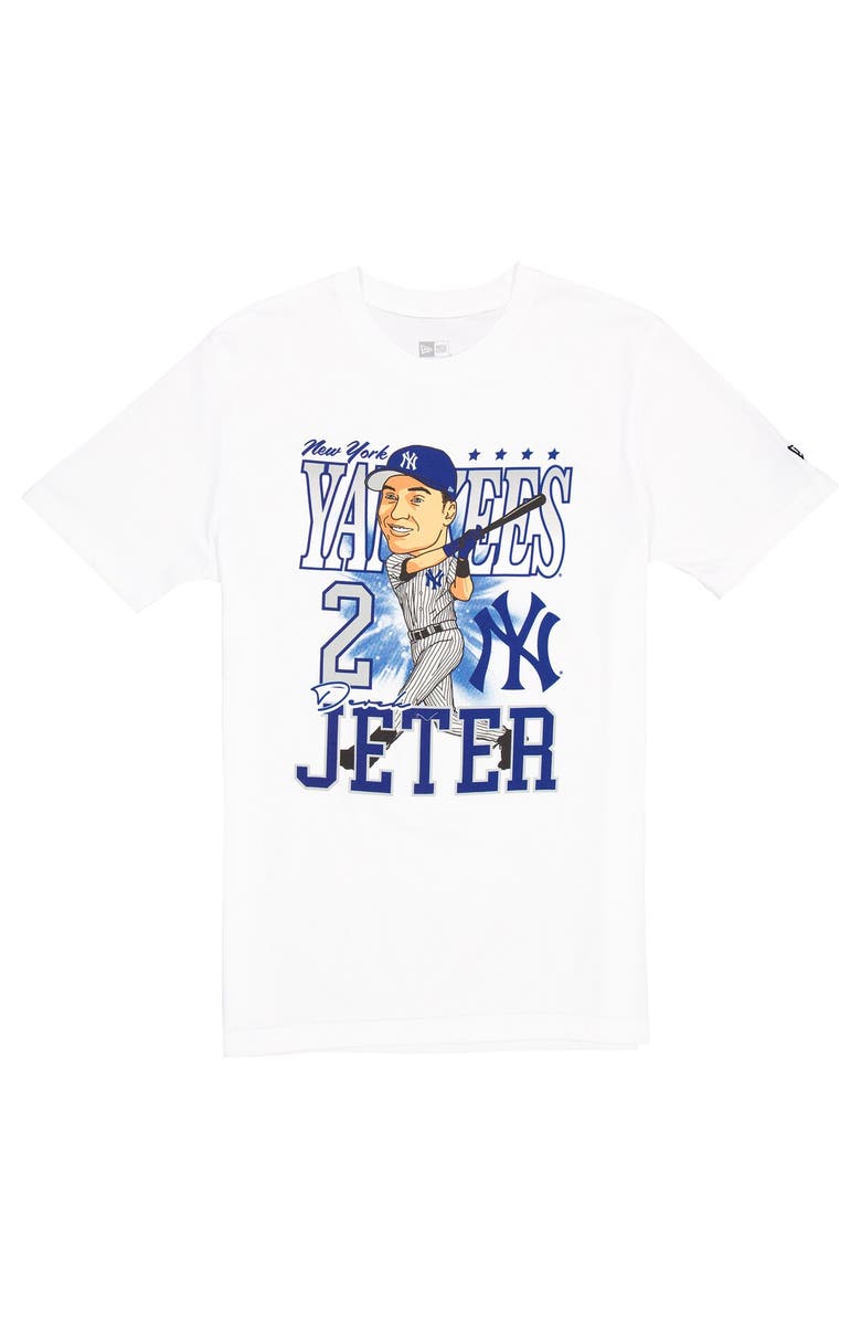 New Era Men's New Era Derek Jeter White New York Yankees Caricature T-Shirt, Alternate, color, White