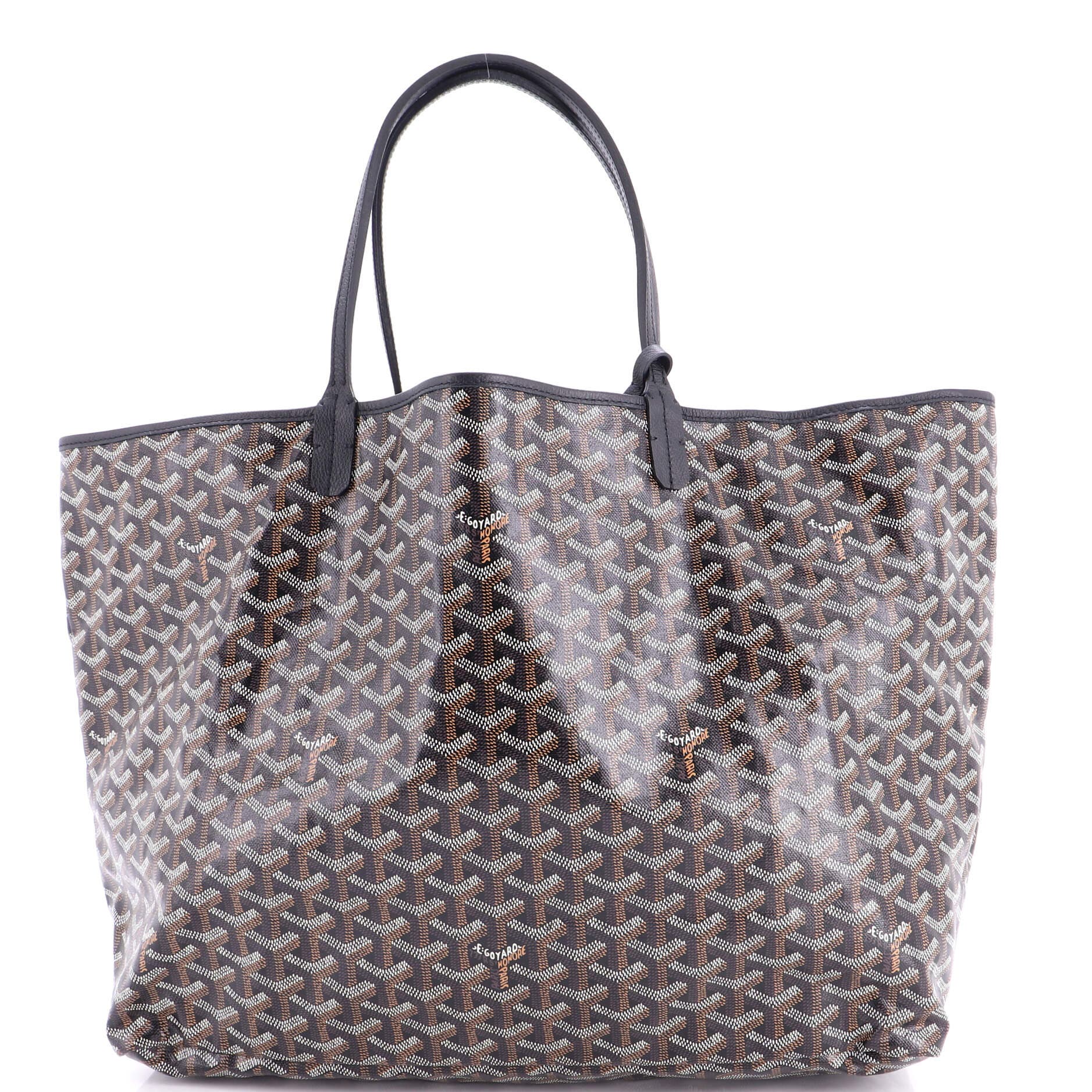 Pre-Owned Goyard Saint Louis Tote Coated Canvas GM, Alternate, color, Black