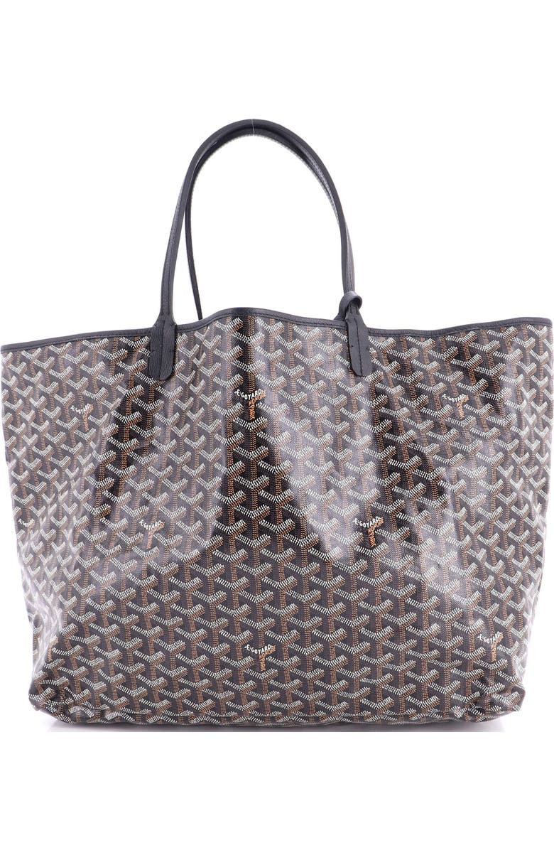 Pre-Owned Goyard Saint Louis Tote Coated Canvas GM, Alternate, color, Black
