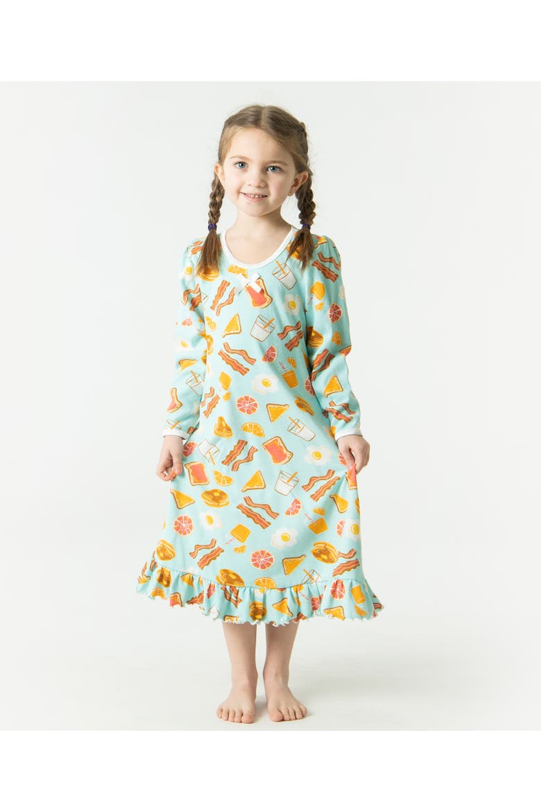 Long Sleeve Classic Nightgown, Alternate, color, Breakfast