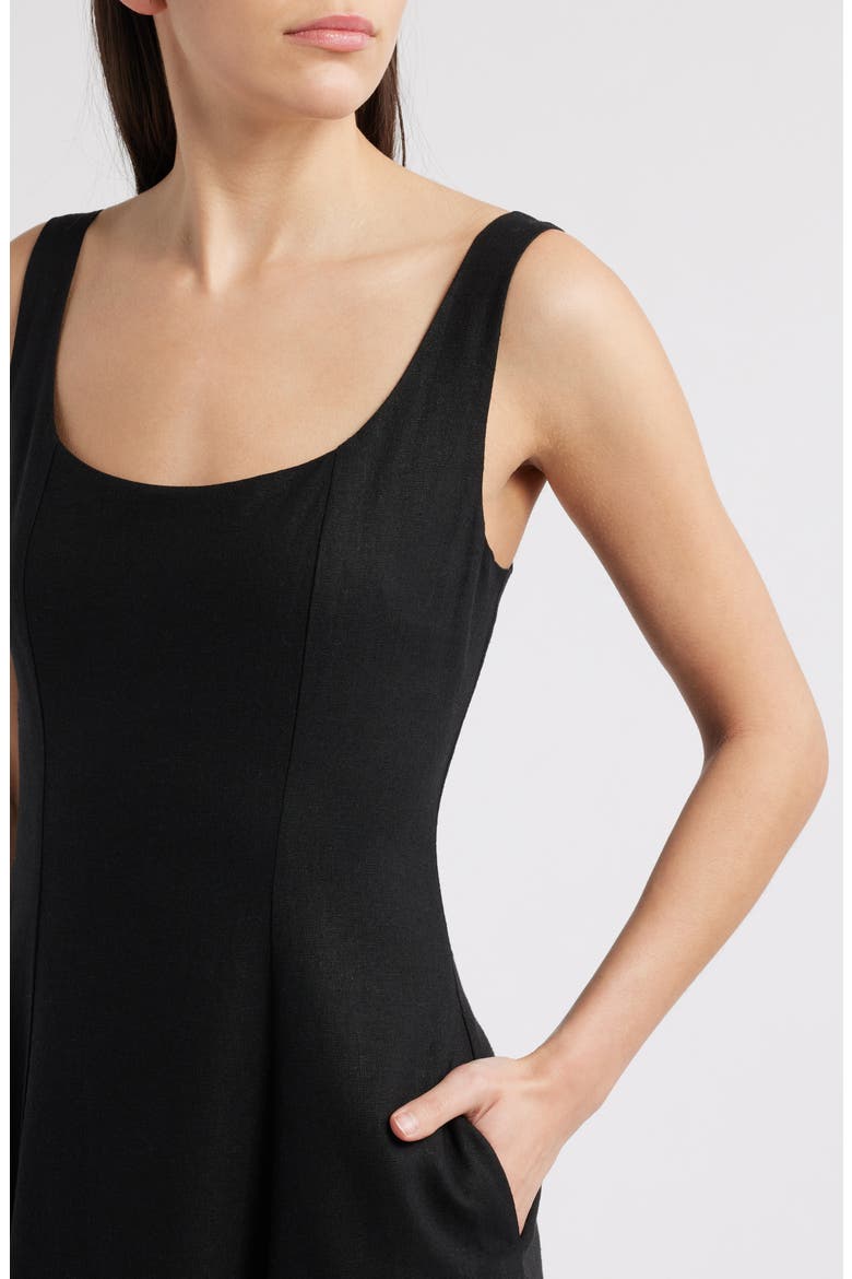 Sleeveless Fit & Flare Dress, Alternate, color, BLACK