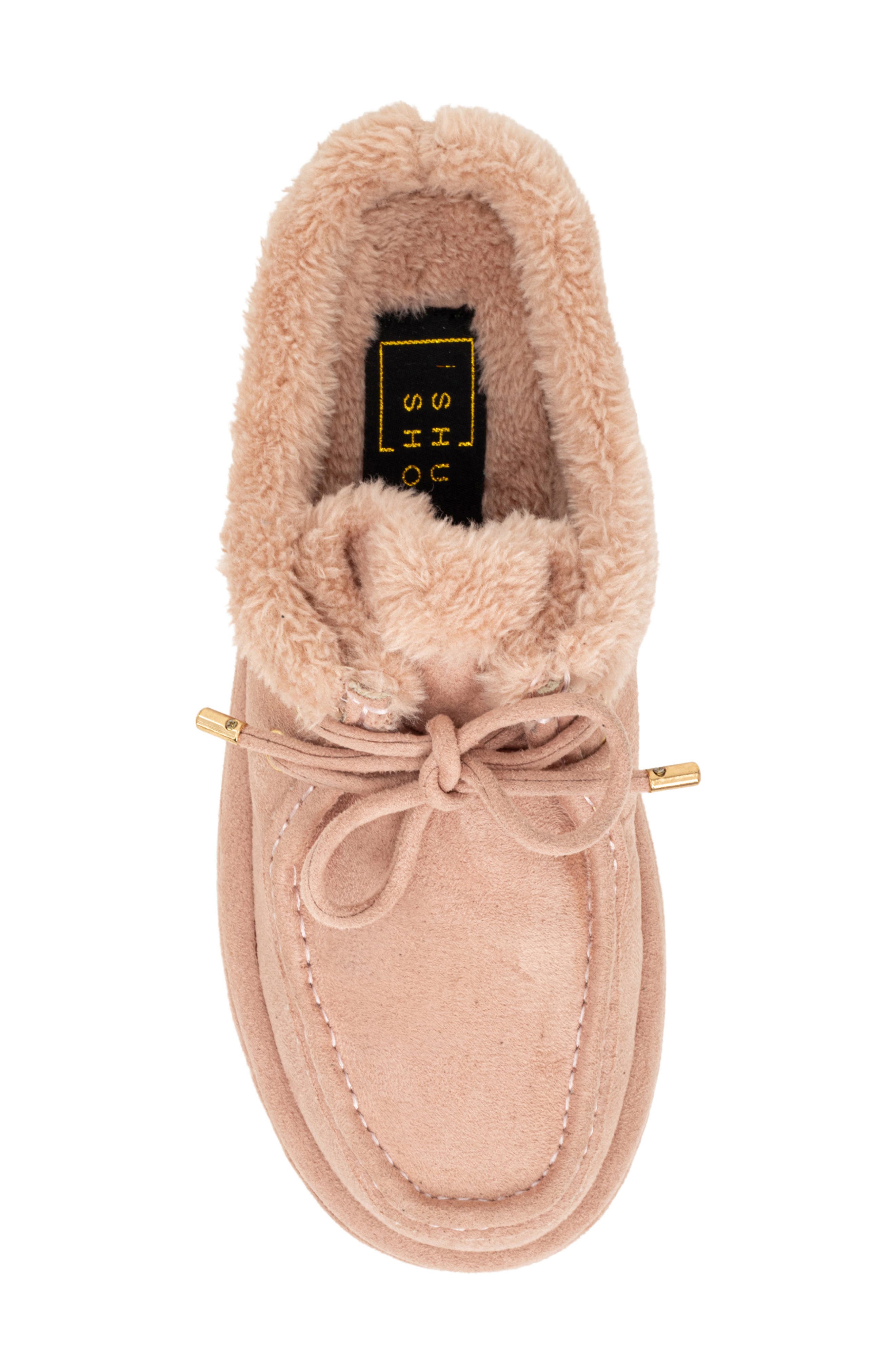Tulsa Faux Fur Platform Slipper, Alternate, color, PINK SUEDE