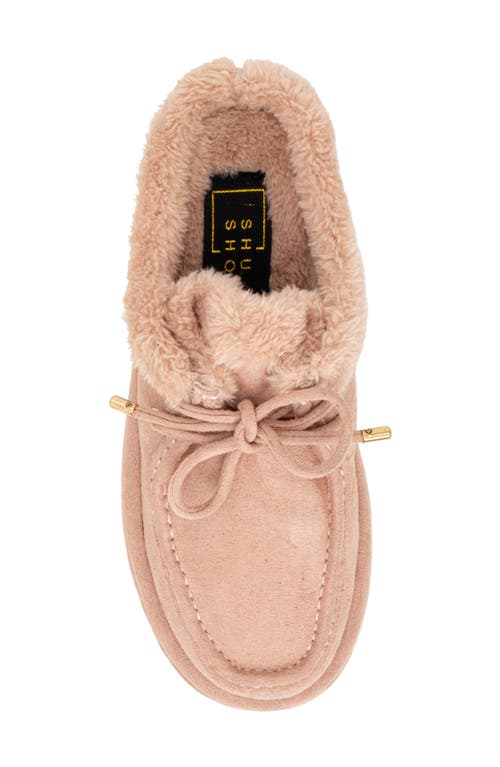 Shushop Tulsa Faux Fur Platform Slipper In Pink